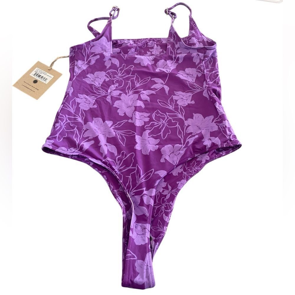Aloe Aloe Cheeky XL Purple Floral One-Piece Swimsuit - Picture 2 of 7